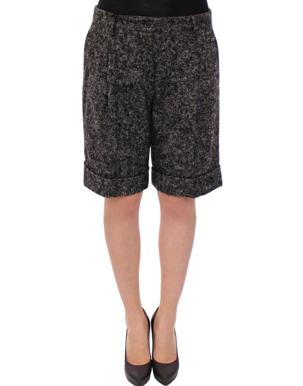 Elegant Gray Alpaca Blend Shorts Dolce & Gabbana