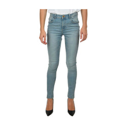 Light Blue Cotton Women Skinny Jean Yes Zee