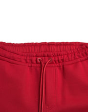 Sizzling Red Cotton Blend Jogger Pants Dolce & Gabbana