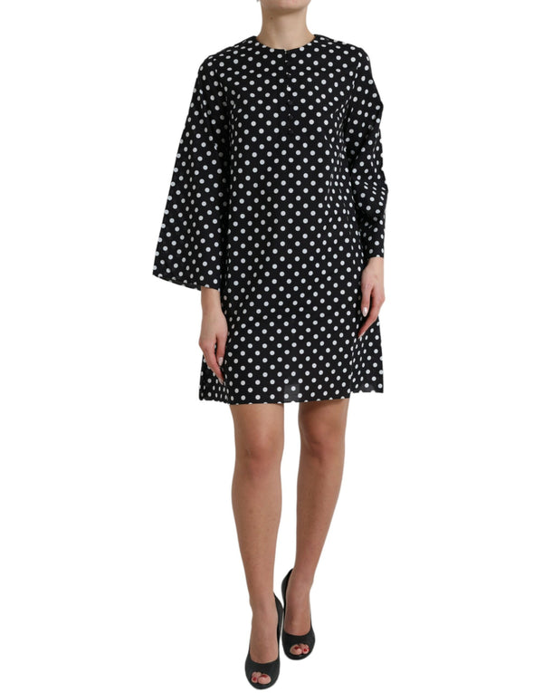 Elegant Polka Dot Shift Mini Dress Dolce & Gabbana