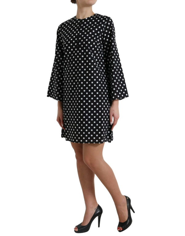 Elegant Polka Dot Shift Mini Dress Dolce & Gabbana