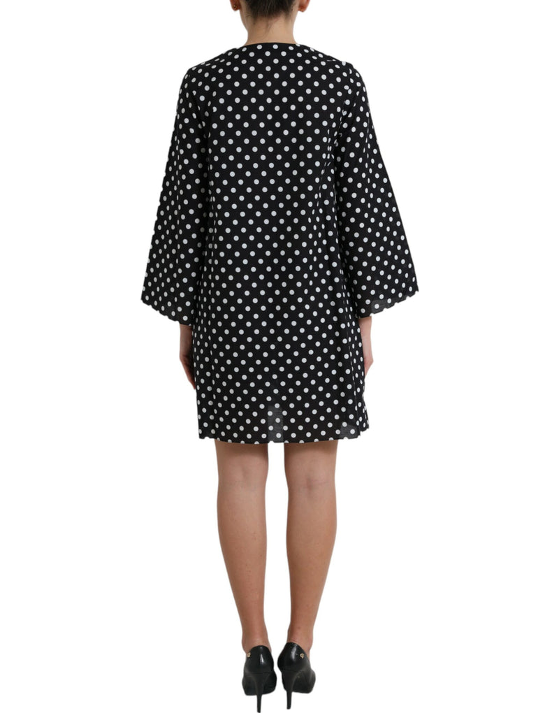 Elegant Polka Dot Shift Mini Dress Dolce & Gabbana