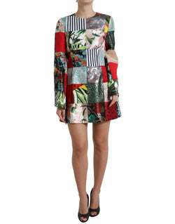 Floral Jacquard Mini Shift Dress Masterpiece Dolce & Gabbana