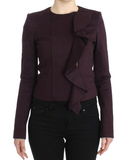 Elegant Purple Cotton Blend Blazer GF Ferre