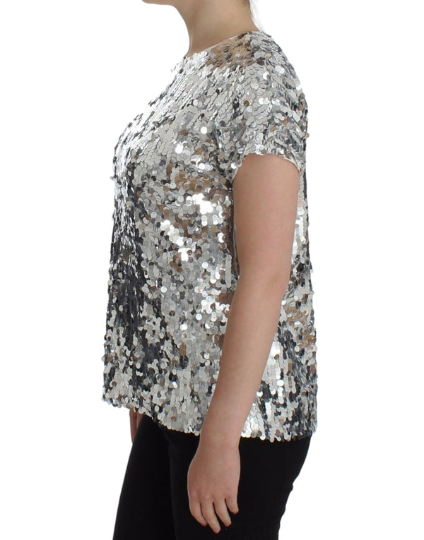 Enchanted Sicily Sequined Evening Blouse Dolce & Gabbana