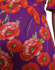 Vibrant Floral Silk Charmeuse Dress Dolce & Gabbana