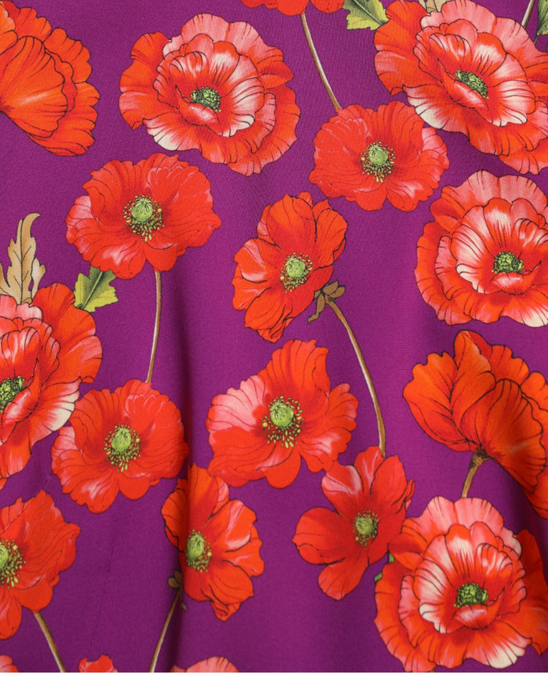 Vibrant Floral Silk Charmeuse Dress Dolce & Gabbana