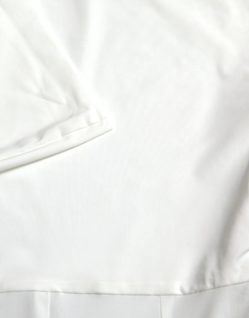Elegant White Strapless Jumpsuit Dress Dolce & Gabbana