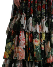 Vibrant Silk Floral Maxi Dress Dolce & Gabbana