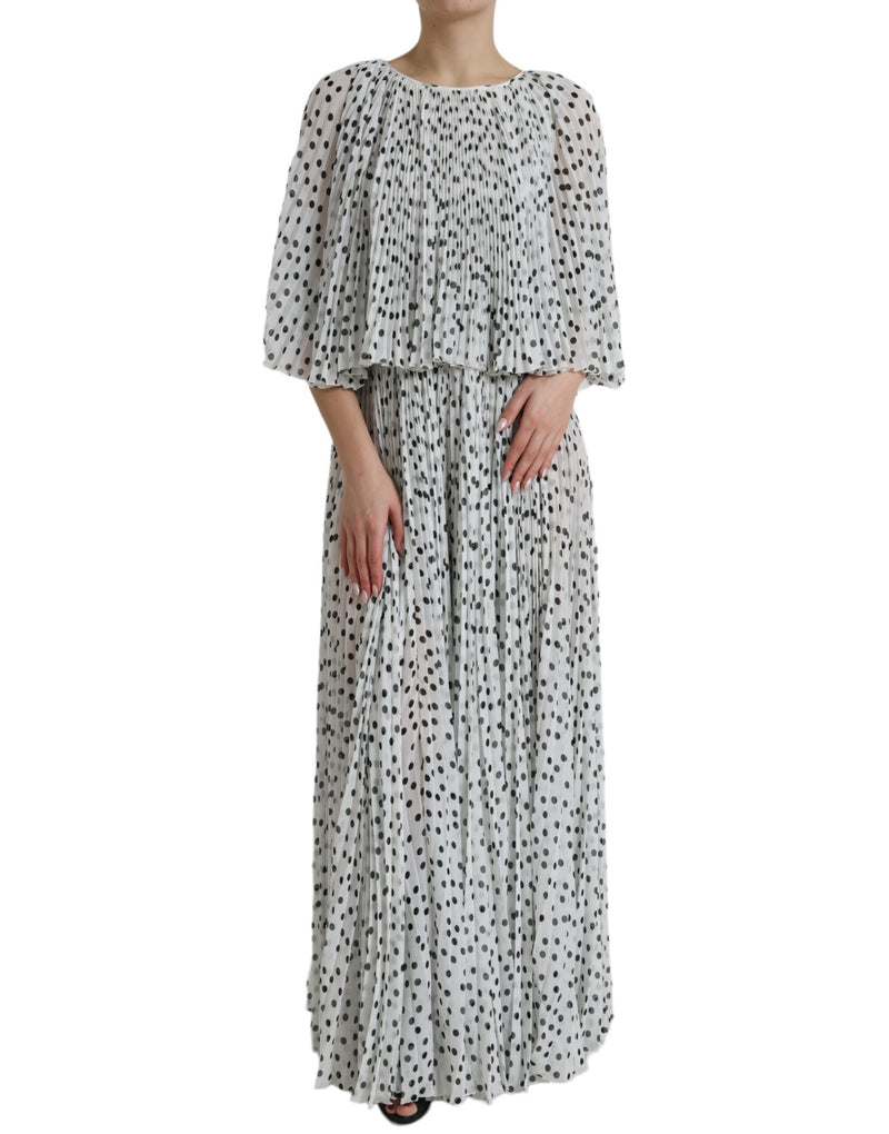 Elegant Polka Dots Maxi Dress Dolce & Gabbana