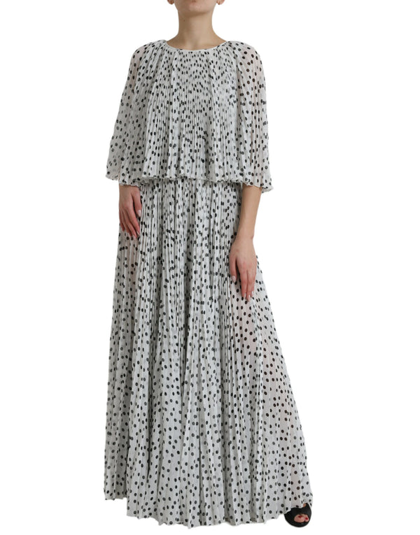 Elegant Polka Dots Maxi Dress Dolce & Gabbana