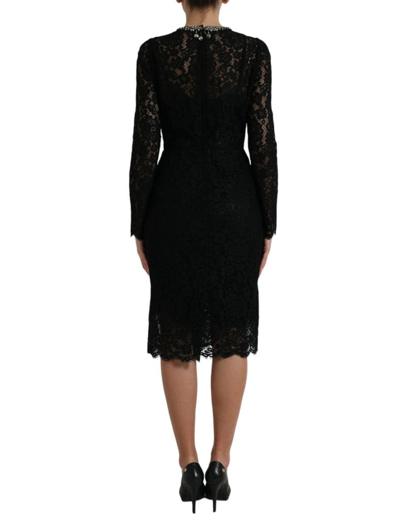 Elegant Crystal-Embellished Sheath Dress Dolce & Gabbana