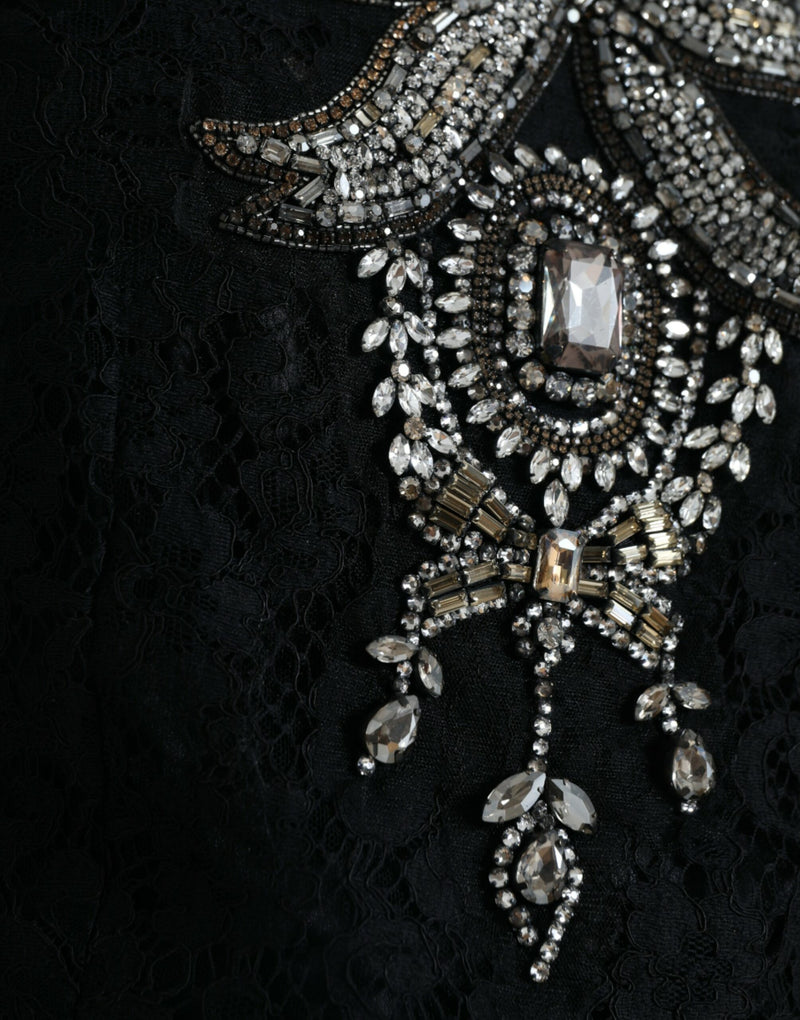 Elegant Crystal-Embellished Sheath Dress Dolce & Gabbana