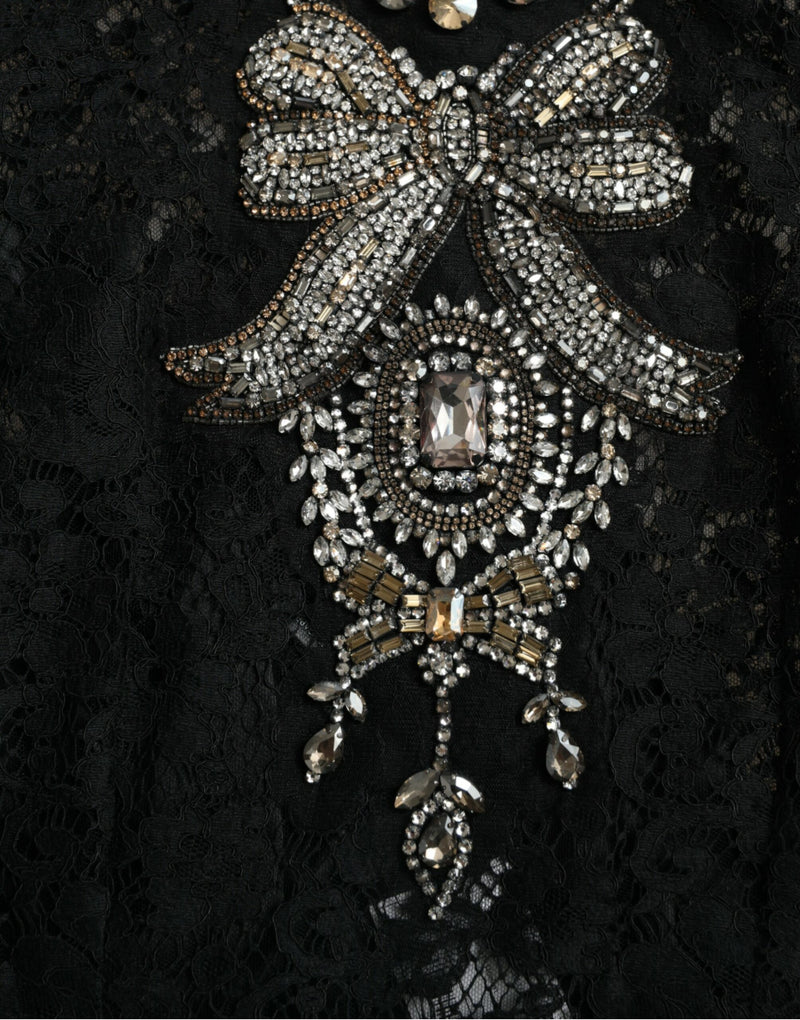 Elegant Crystal-Embellished Sheath Dress Dolce & Gabbana