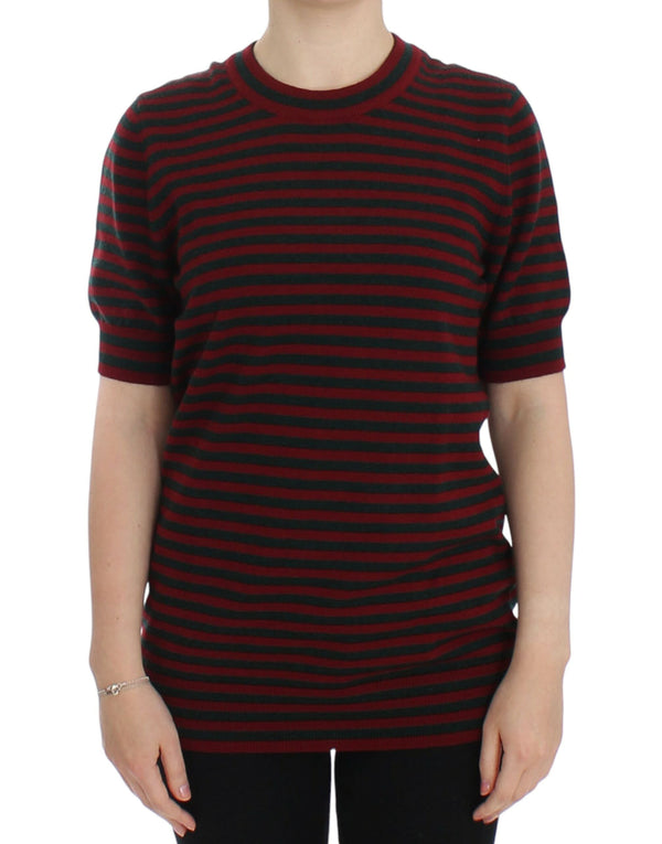 Elegant Striped Cashmere Crewneck Sweater Dolce & Gabbana