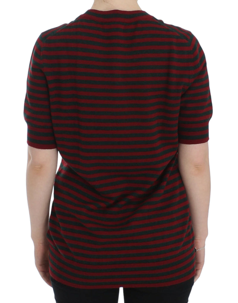 Elegant Striped Cashmere Crewneck Sweater Dolce & Gabbana