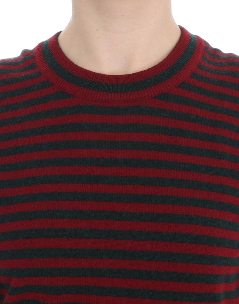 Elegant Striped Cashmere Crewneck Sweater Dolce & Gabbana