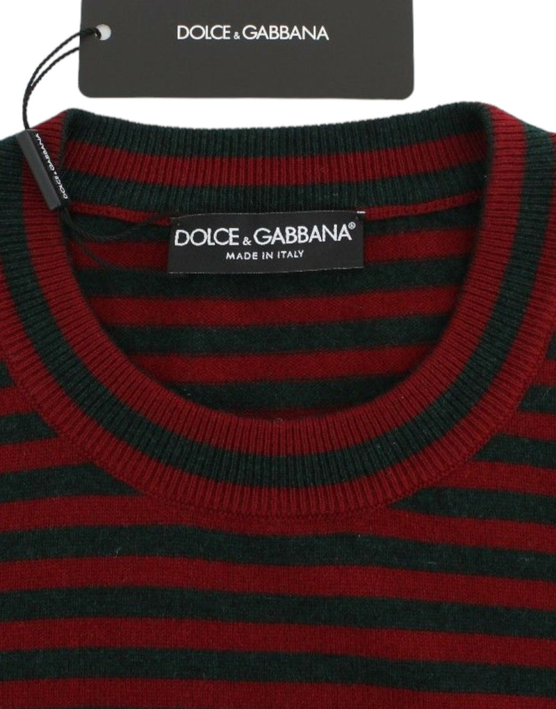 Elegant Striped Cashmere Crewneck Sweater Dolce & Gabbana