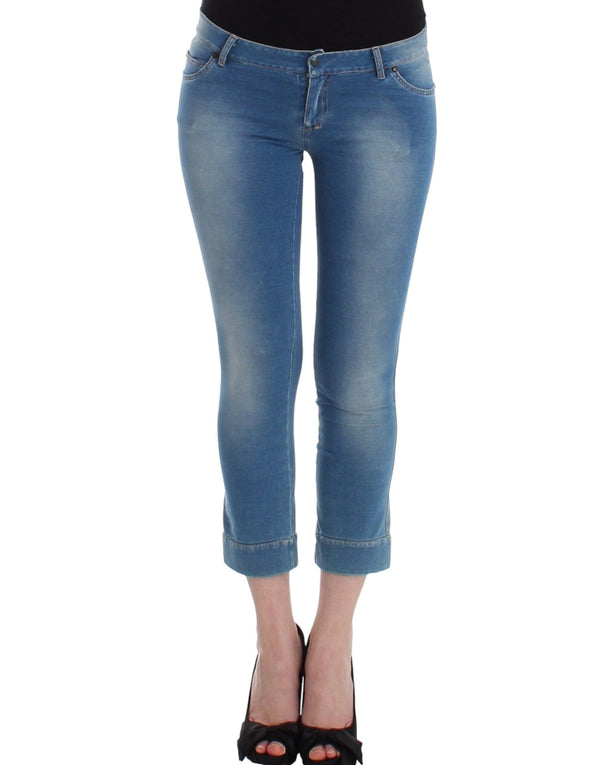 Chic Blue Capri Jeans for Elegant Summers Ermanno Scervino