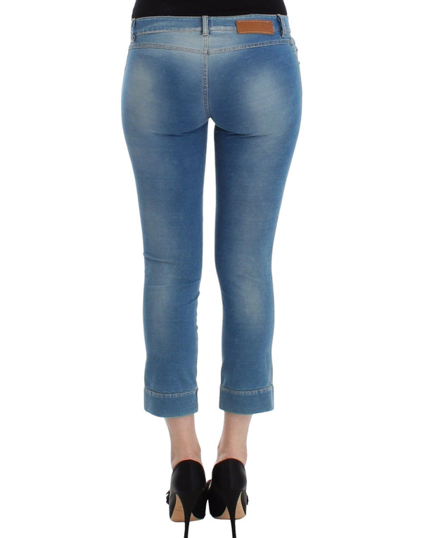 Chic Blue Capri Jeans for Elegant Summers Ermanno Scervino