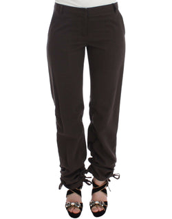 Chic Brown Cotton Dress Pants Ermanno Scervino