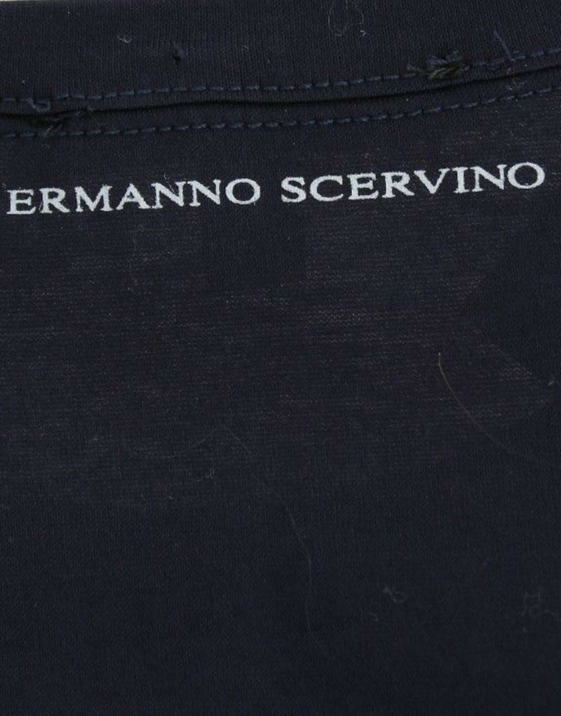 Elegant Blue Cotton Sweater Ermanno Scervino