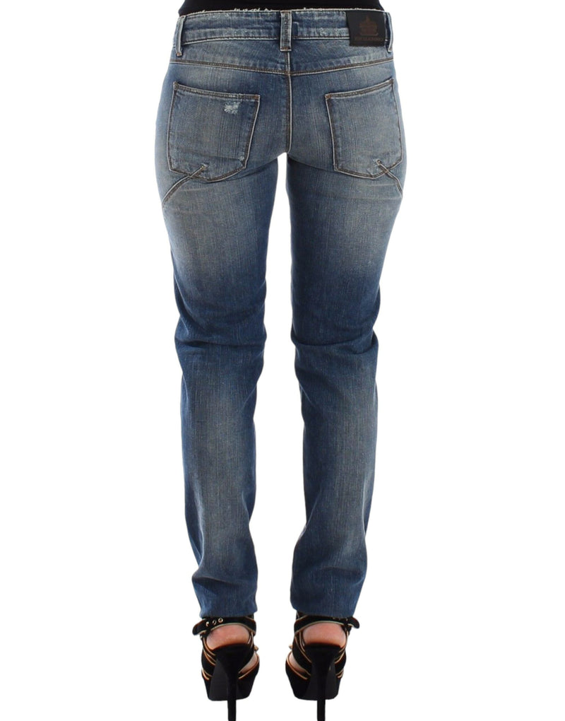 Chic Slim-Fit Blue Denim Jeans Ermanno Scervino