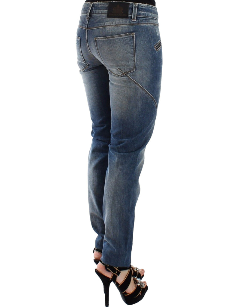 Chic Slim-Fit Blue Denim Jeans Ermanno Scervino