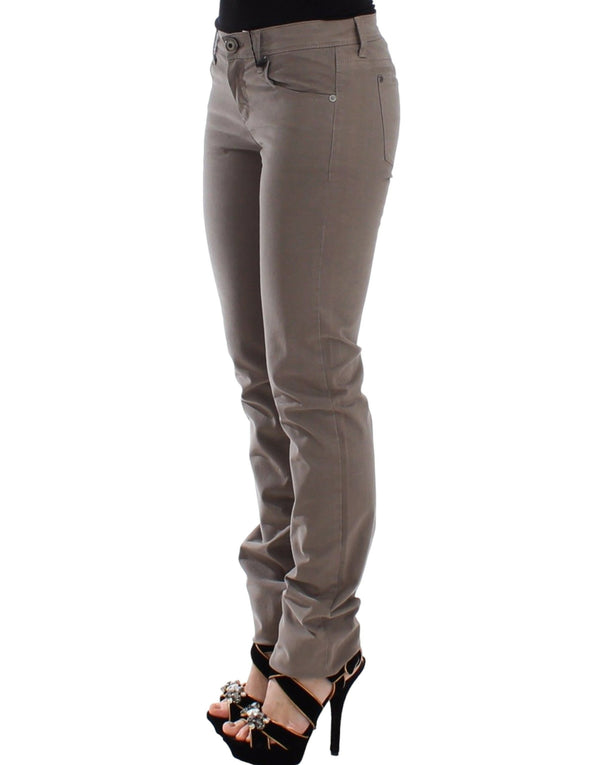 Chic Taupe Skinny Jeans for Elevated Style Ermanno Scervino