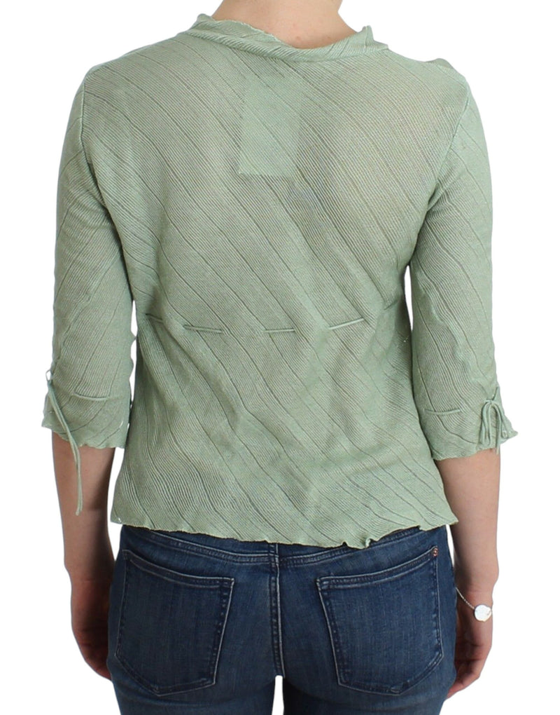 Chic Green Knitted Top – Ethereal Elegance Ermanno Scervino