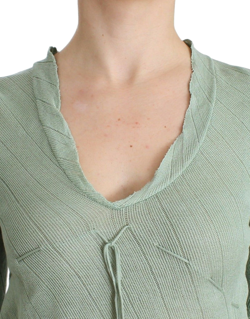 Chic Green Knitted Top – Ethereal Elegance Ermanno Scervino