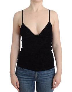 Elegant Black Cami Lingerie Top Ermanno Scervino