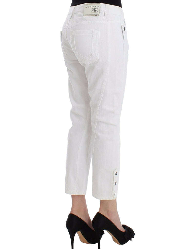 Chic White Cropped Jeans for Sophisticated Style Ermanno Scervino