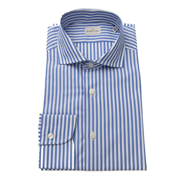 Light Blue Cotton Men Shirt Bagutta