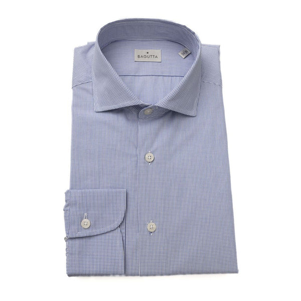 Light Blue Cotton Men Shirt Bagutta