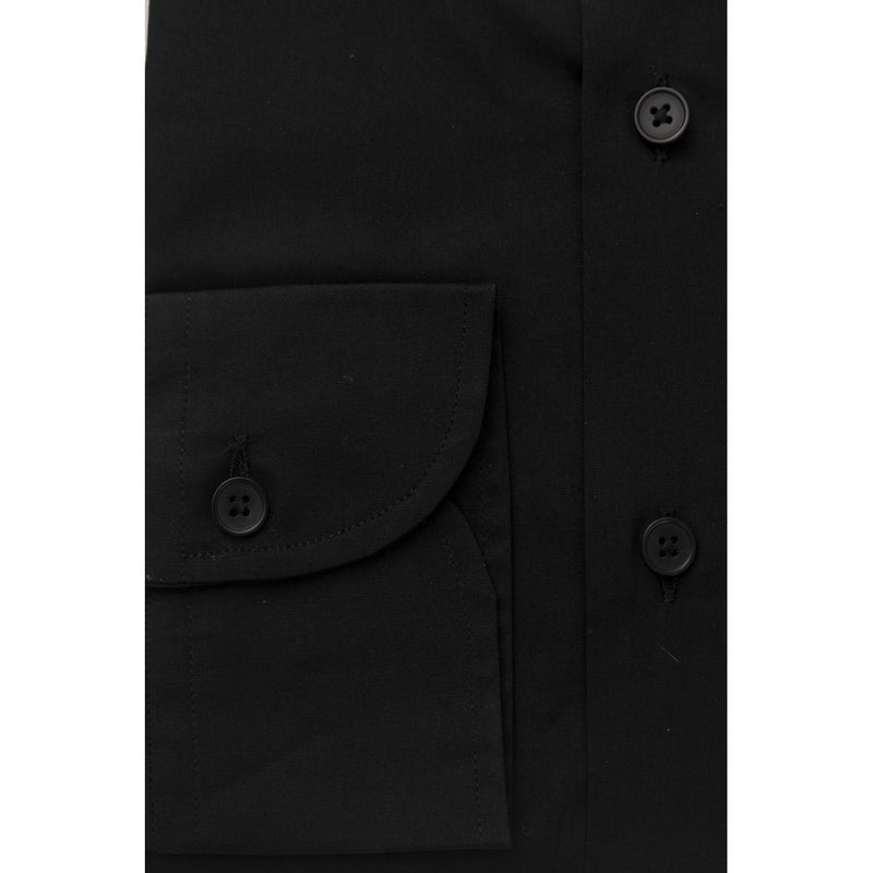 Black Cotton Men's Shirt Bagutta