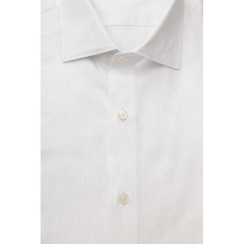 White Cotton Men Shirt Bagutta