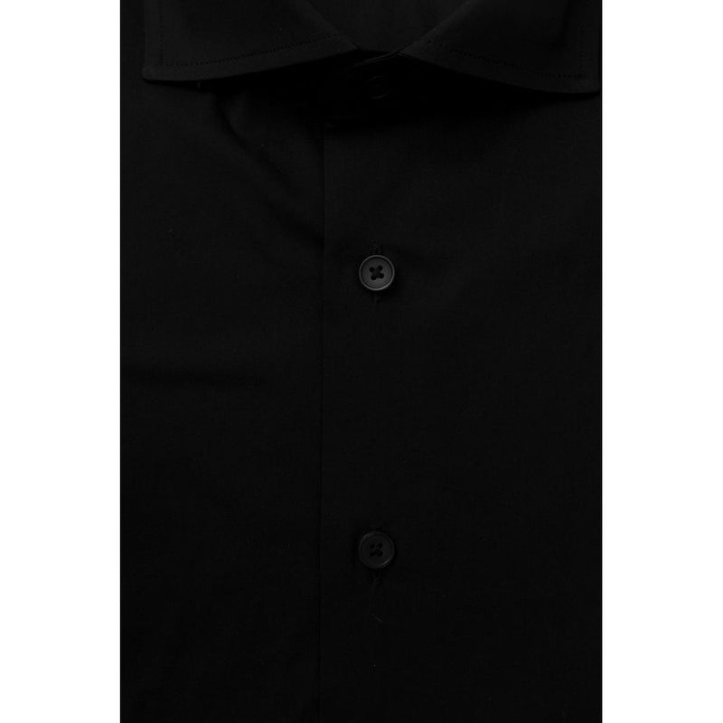 Black Cotton Men's Shirt Bagutta