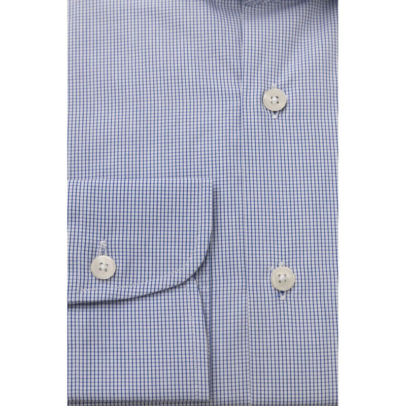 Light Blue Cotton Men Shirt Bagutta