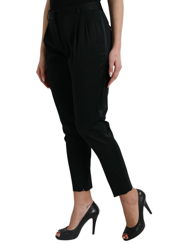 Elegant High-Waist Tapered Cropped Pants Dolce & Gabbana