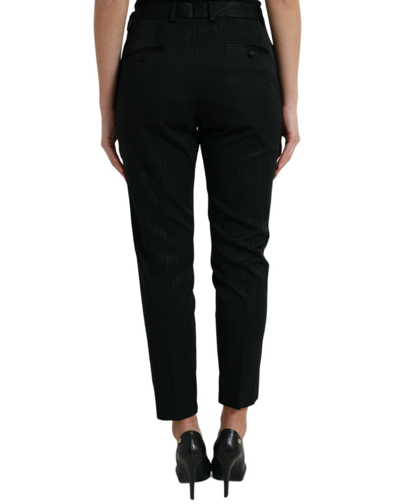 Elegant High-Waist Tapered Cropped Pants Dolce & Gabbana