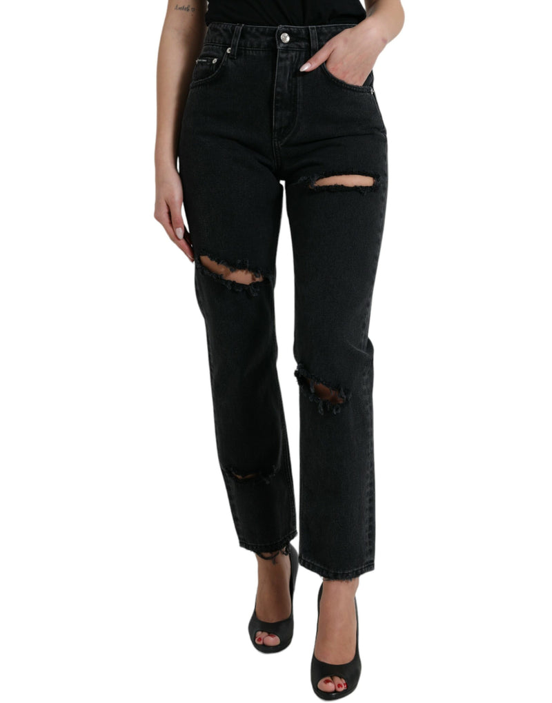 Elegant High-Waist Black Stretch Jeans Dolce & Gabbana