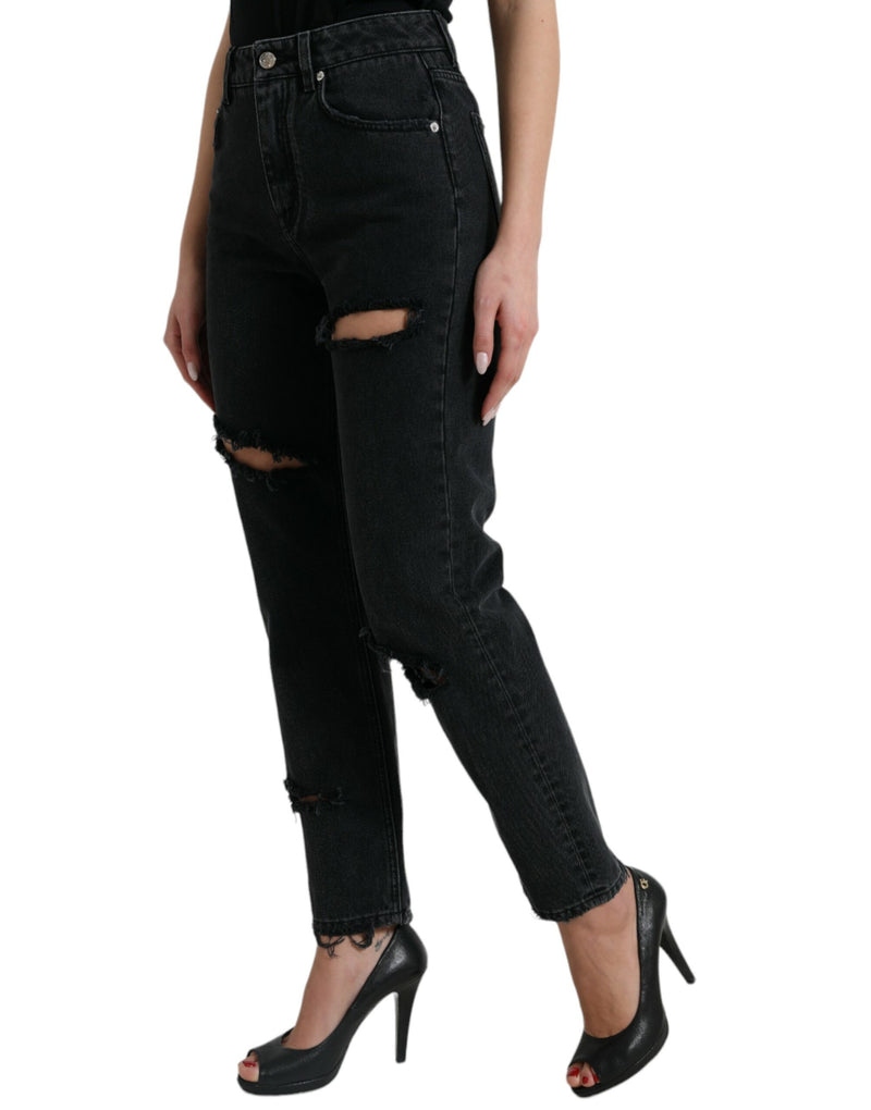 Elegant High-Waist Black Stretch Jeans Dolce & Gabbana