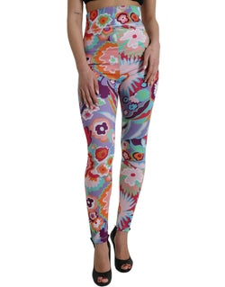 Enchanting Floral Print High-Waist Leggings Dolce & Gabbana