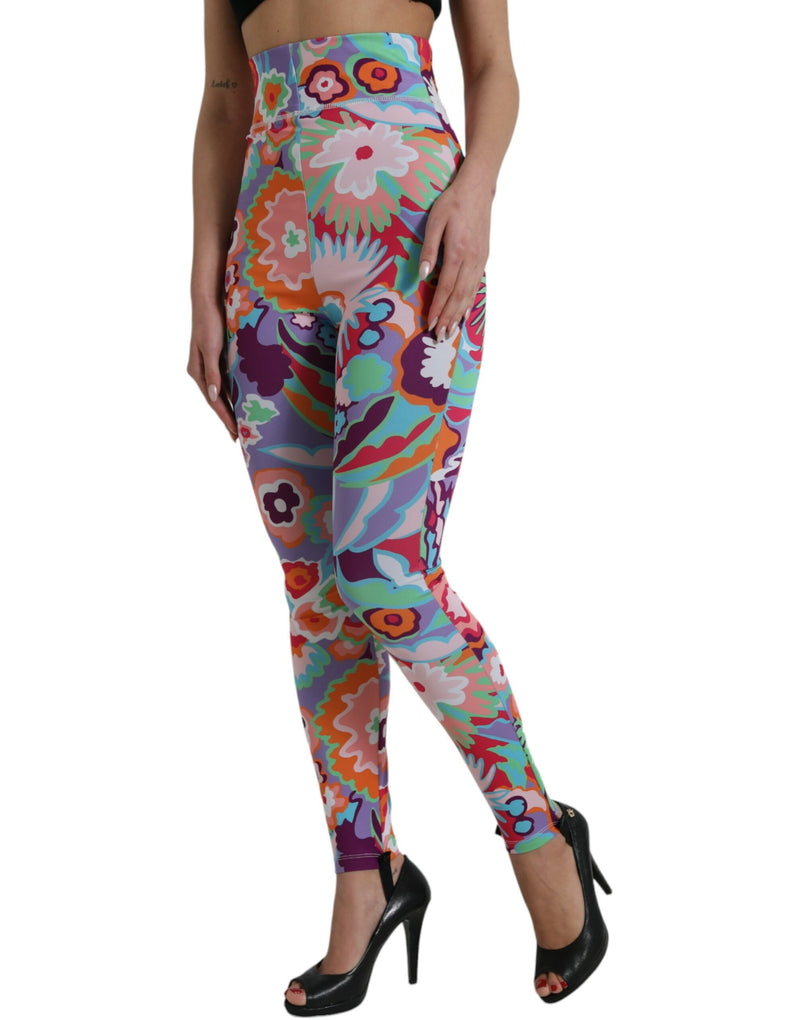 Enchanting Floral Print High-Waist Leggings Dolce & Gabbana