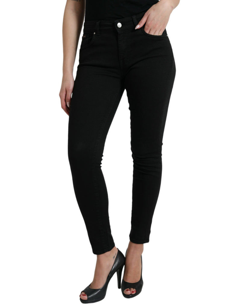 Chic Black Mid-Waist Stretch Jeans Dolce & Gabbana