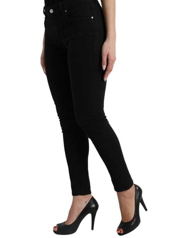 Chic Black Mid-Waist Stretch Jeans Dolce & Gabbana