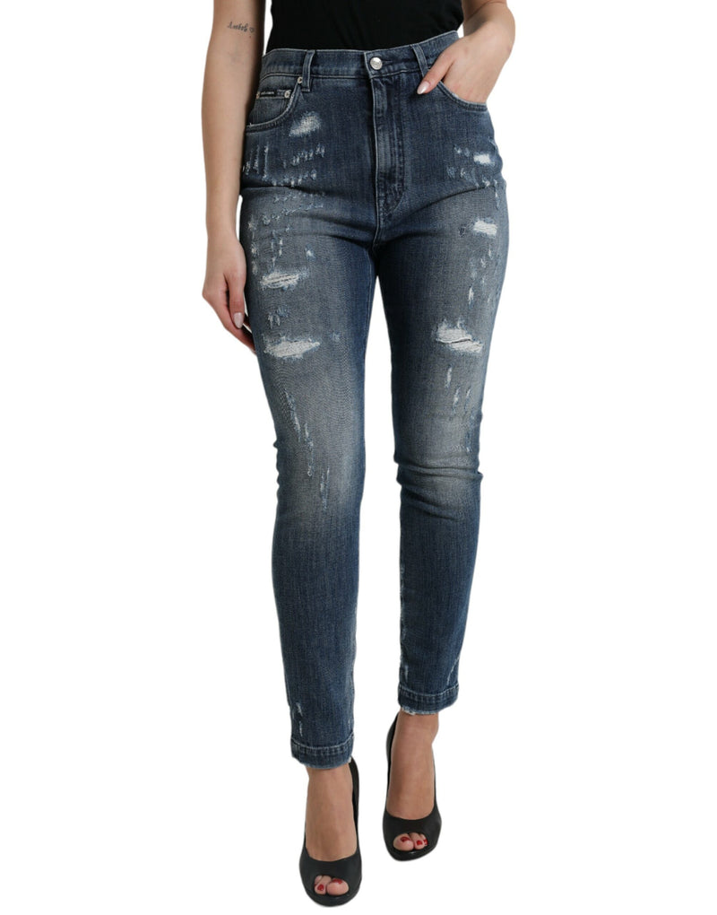 Elegant High Waist Stretch Denim Jeans Dolce & Gabbana