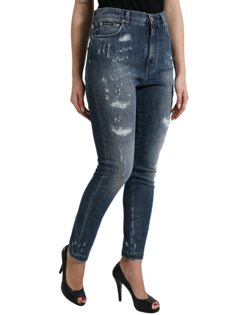 Elegant High Waist Stretch Denim Jeans Dolce & Gabbana