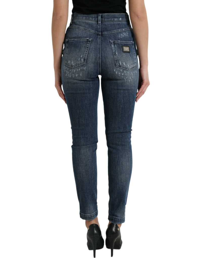 Elegant High Waist Stretch Denim Jeans Dolce & Gabbana